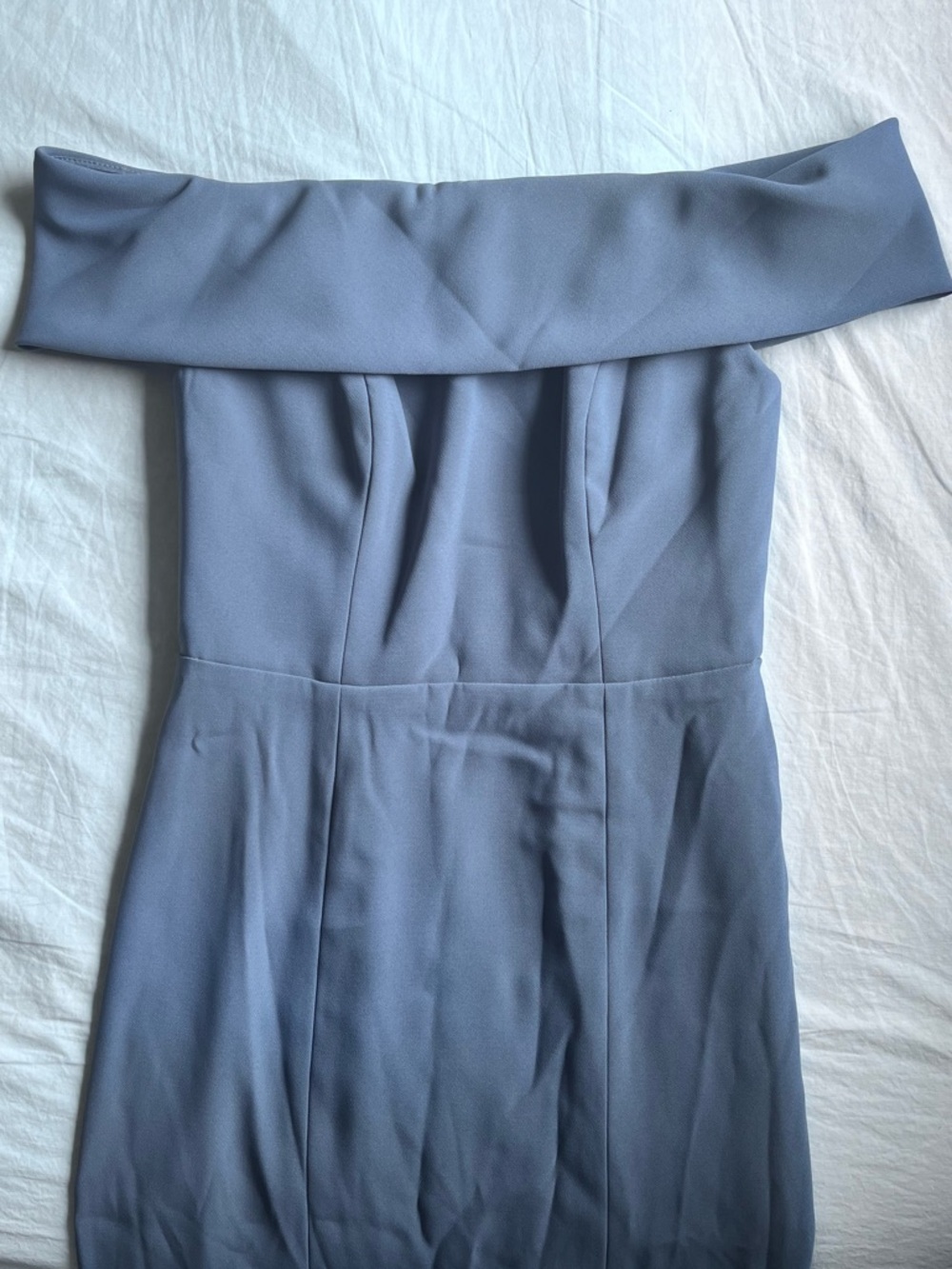 dessy collection off-the-shoulder blue dress